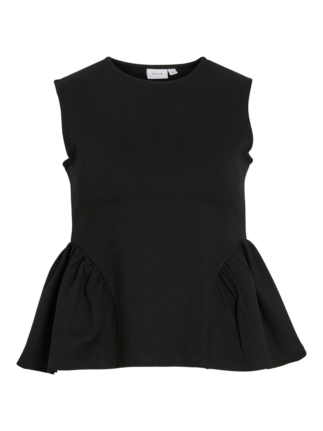 Vifina peplum top - sort